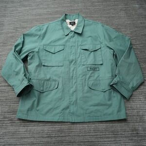 Huf Jacket Men Sage Green 4 Pockets Utility Military Los Angeles Full Zip XL